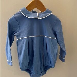 Classic Blue Long-Sleeve Baby One-Piece Bodysuit TBBC bubble NWT size 12-18 mths